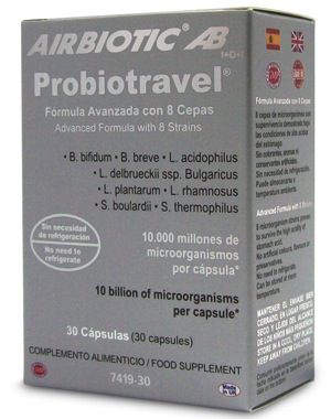 Tienda Airbiotic | Airbiotic Probiotravel 30 cápsulas