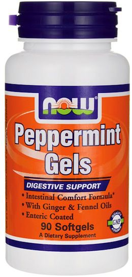 Now Peppermint Aceite de Menta con Jengibre 90 perlas