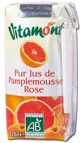 Vitamont zumo de pomelo rosa Bio. Pack de 6 briks 200ml Vitamont zumo de pomelo rosa Bio. Pack de 6 briks 200ml